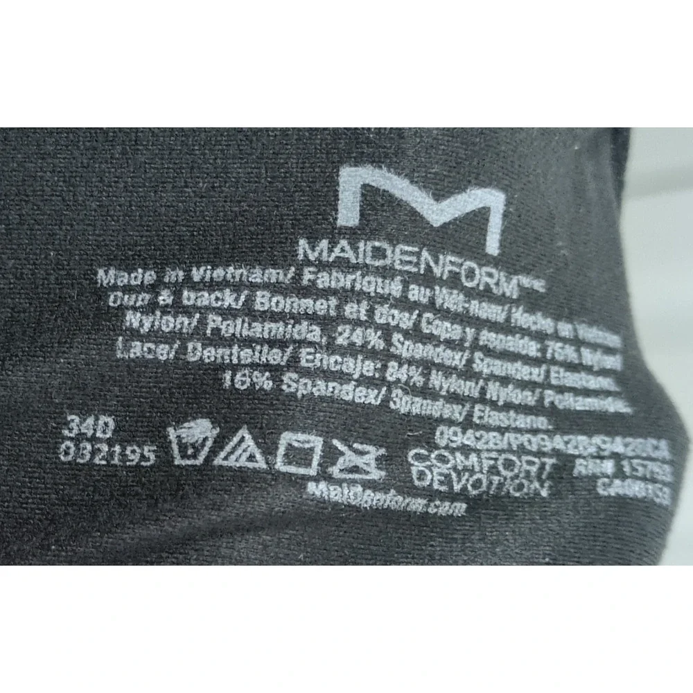 NWT Maidenform Natural Boost Add A Size Shaping Underwire Bra 09428 Black 34D